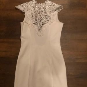 White lace bodycon dress small New